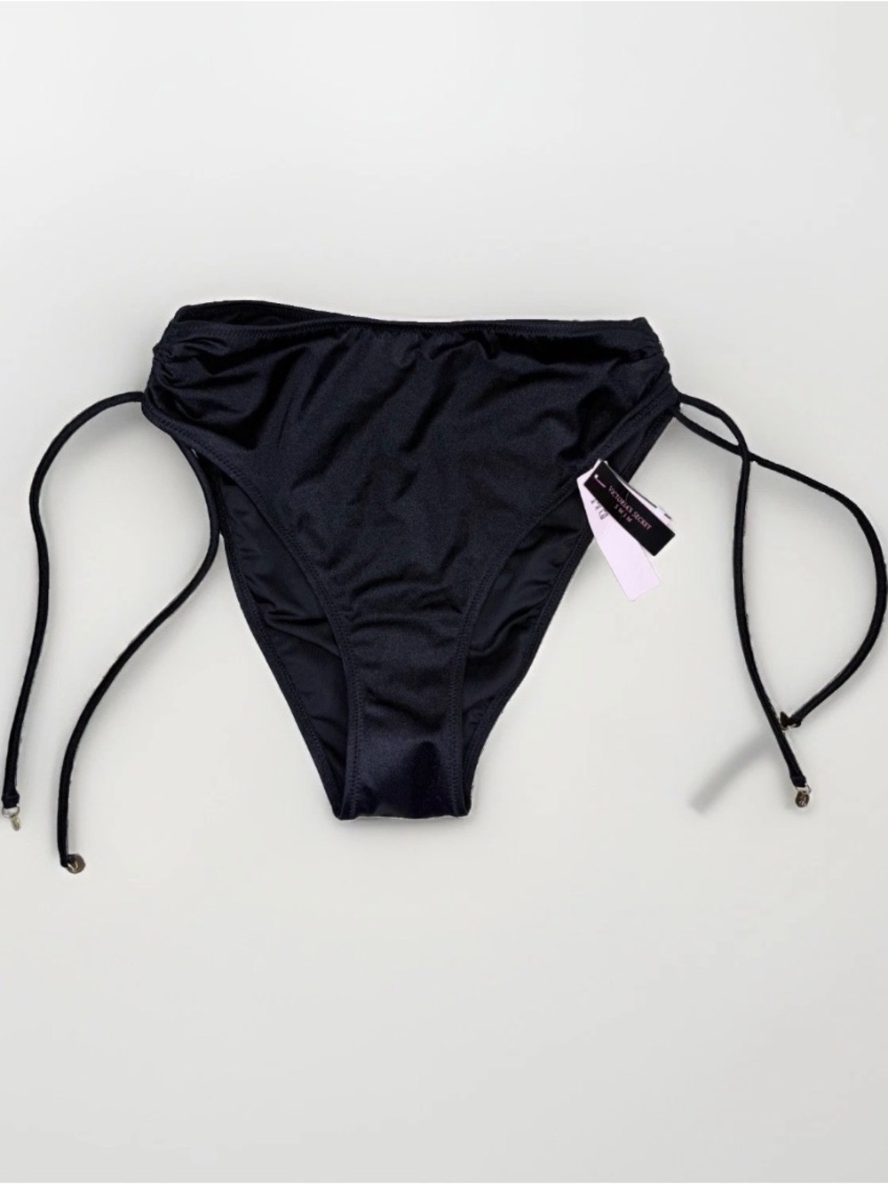 Victoria's Secret Black Tie-Side Bikini Bottoms